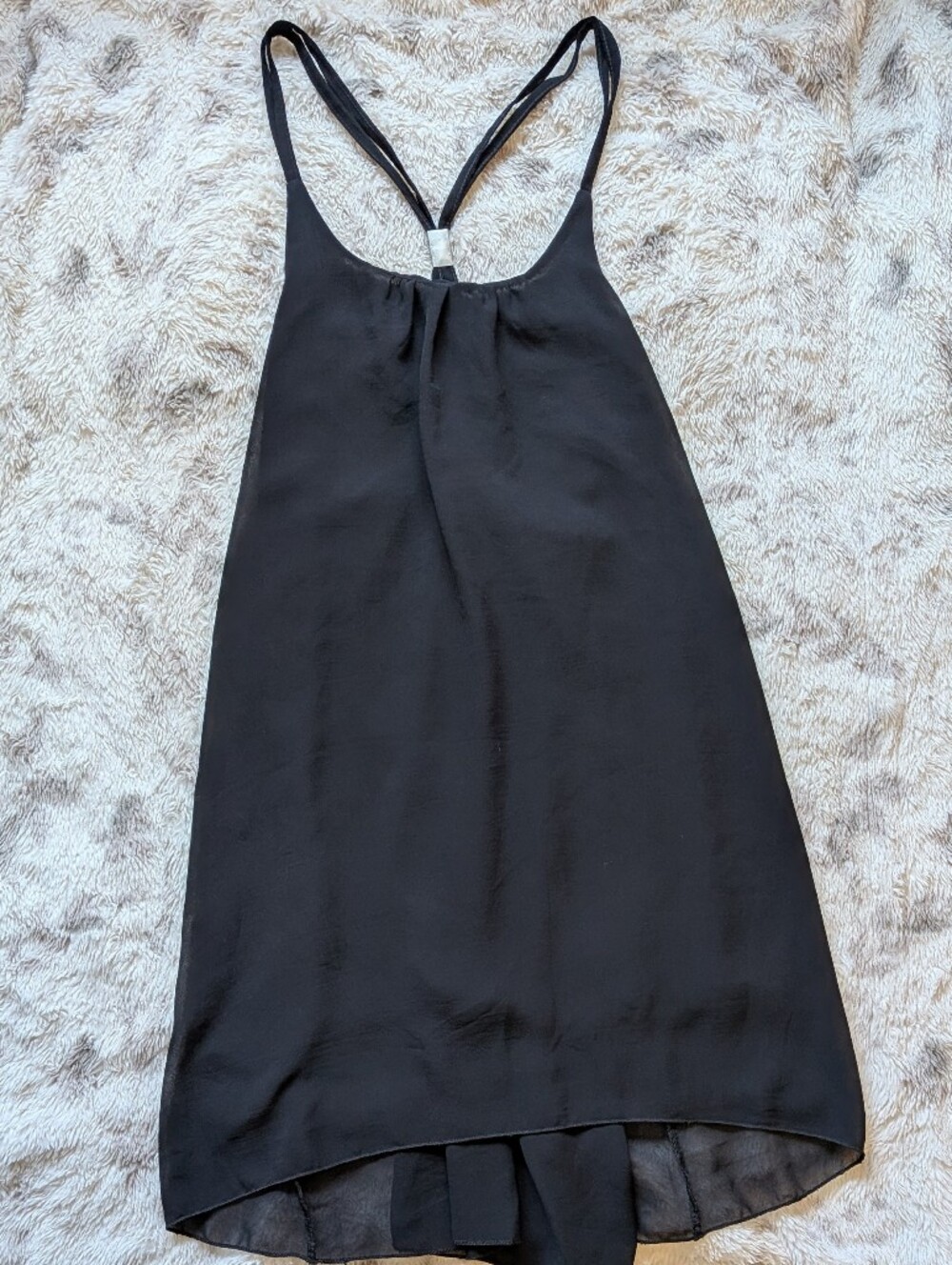 Li Yan Fu Shi | Sheer Chiffon Flowy Cami Mini Dress